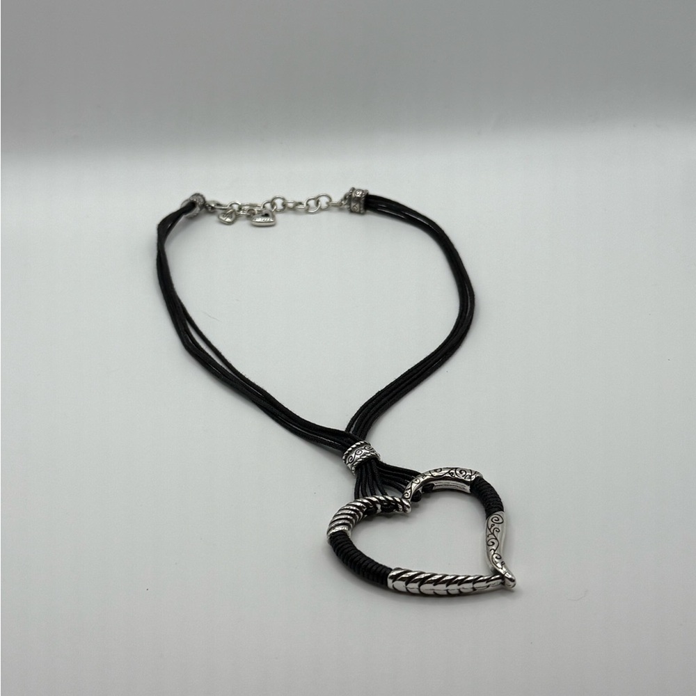 Brighton Black and Silver Heart Necklace